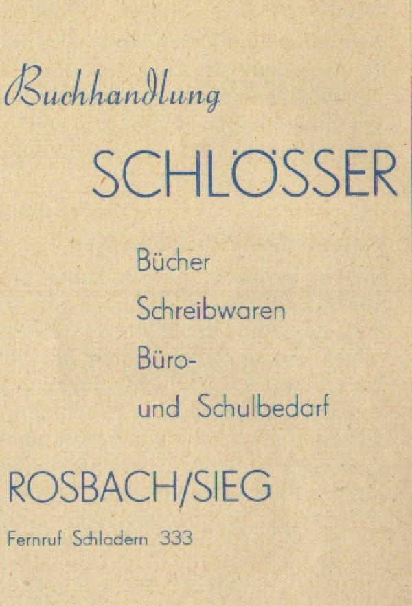 Werbeanzeige Schlösser, 1959