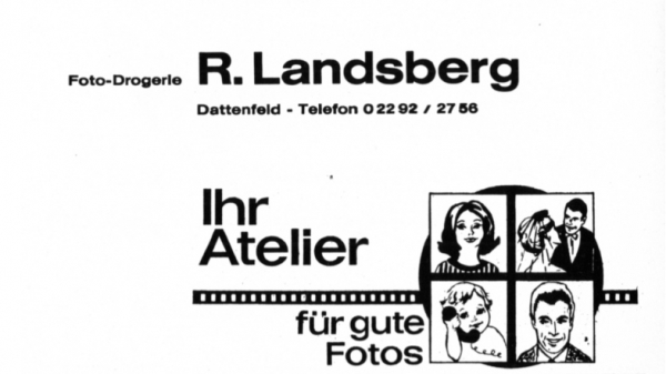 Werbeanzeige Drogerie Landsberg 1974
