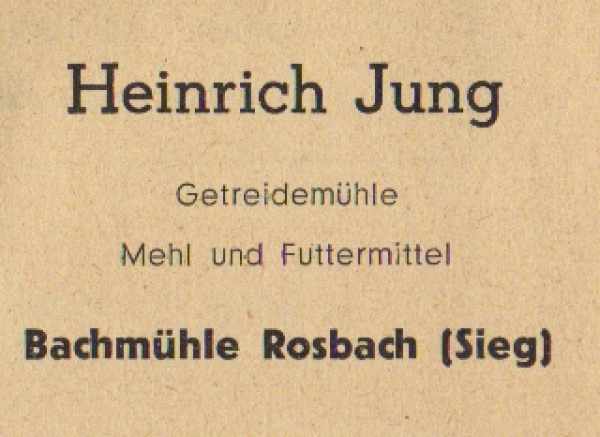 Werbeanzeige Heinrich Jung, 1958