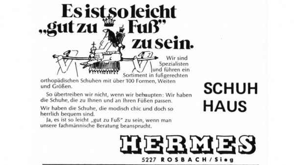 Werbeanzeige Schuhhaus Hermes 1974