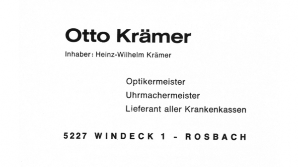 Werbeanzeige Otto Krämer 1974